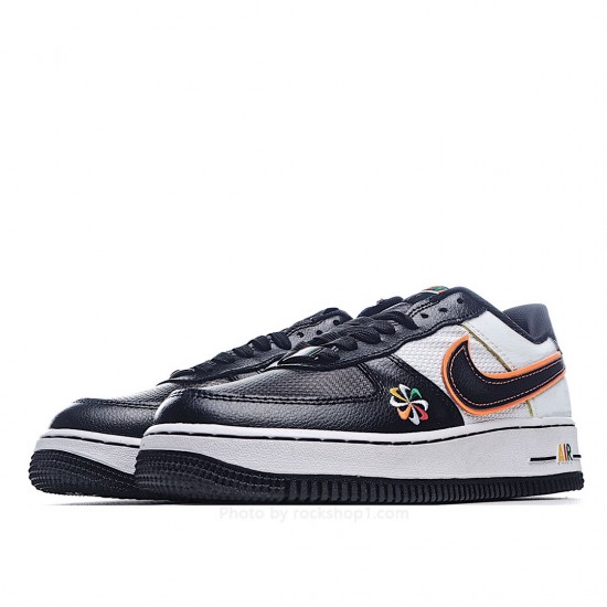 Nike Air Force 1 Low-Top Sneakers Black & White