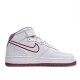 Nike Air Force1 white and red mid-top