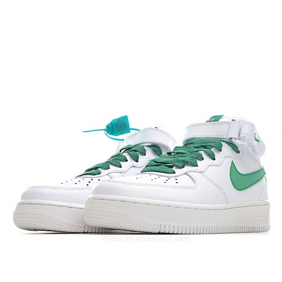 Nike Air Force 1 Mid Mid Top White Green