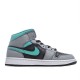 Air Jordan 1 Mid 'Grey Aqua'