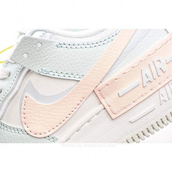 Nike Air Force 1 Shadow White, Blue and Pink Low-Top Sneakers