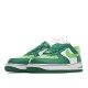 Nike Air Force Low First Use White and Green Low-Top Sneakers