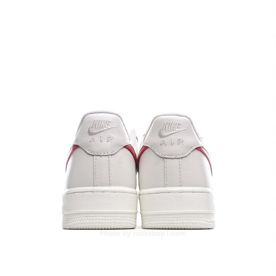 Nike Air Force 1 AF1 White and Red Sneakers