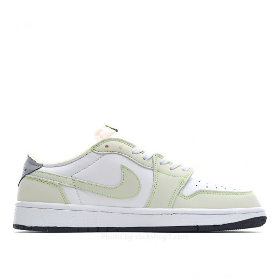 Air Jordan 1 Low Low Top Retro Culture Basketball Shoes White Green