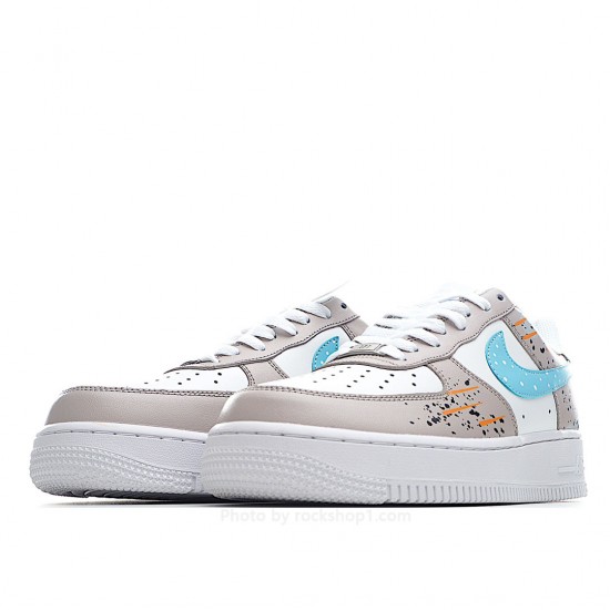 Nike Air Force 1 Grey Blue Low Top