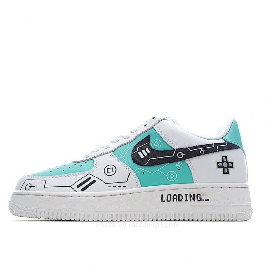 Nike Air Force 1 Low'07 White and Green Low Top