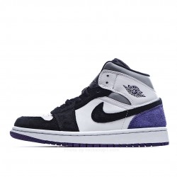 Air Jordan 1 Mid AJ1 Mid Basketball Shoes Grey Panda