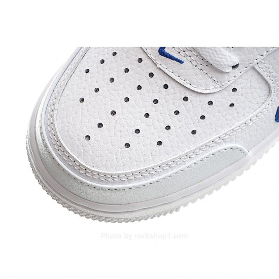 Nike Air Force 1 Low Top White and Blue Reflective