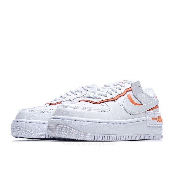 Nike WMNS Air Force 1 Shadow White Orange Orange Sneakers