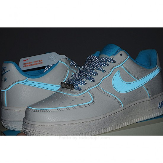 NikeAir Force 1 07 Low Beige Blue Low Top