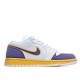 Air Jordan 1 Low Joe 1 Low Basketball Shoes Purple Gold Lakers