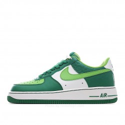 Nike Air Force Low First Use White and Green Low-Top Sneakers