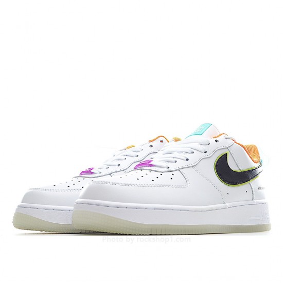 Nike Air Force 107 Sneakers White Black Orange