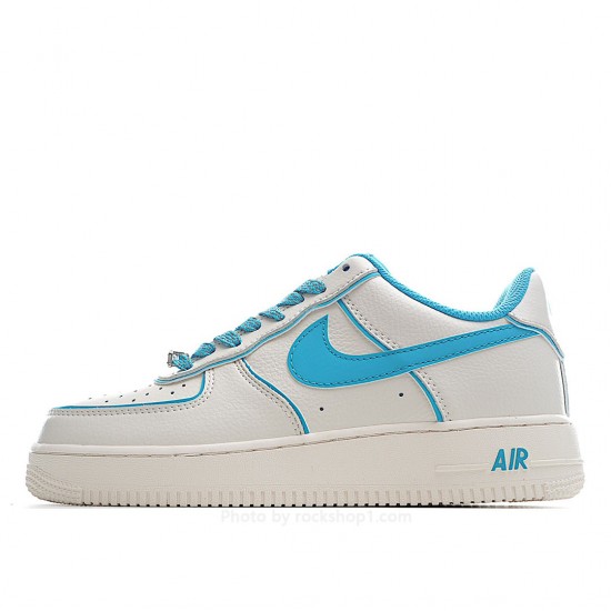 NikeAir Force 1 07 Low Beige Blue Low Top