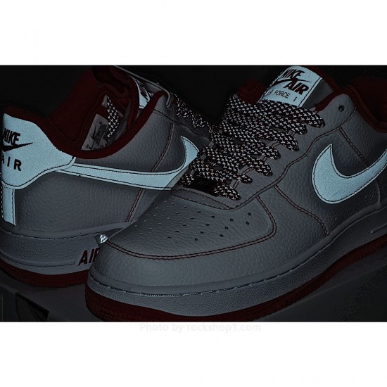 Nike Air Force 1 07 White Red Low Top 3M Reflective