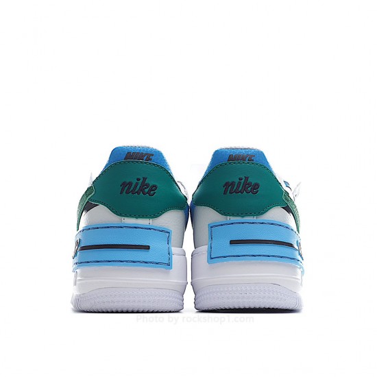 Nike Air Force 1 Shadow White Green Blue