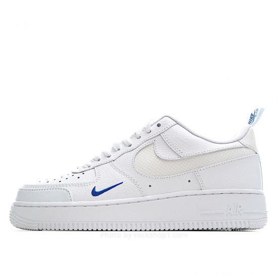 Nike Air Force 1 Low Top White and Blue Reflective