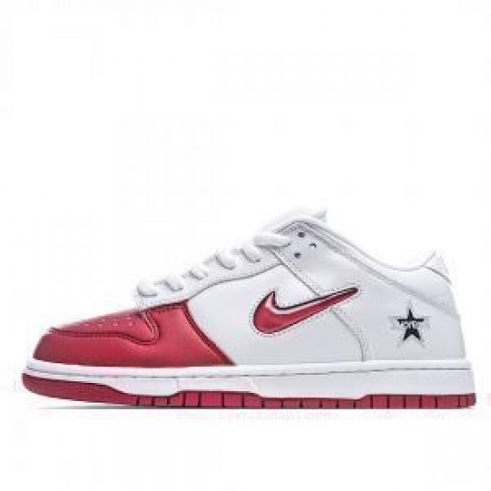 Nike Supreme X Dunk SB Low White Red