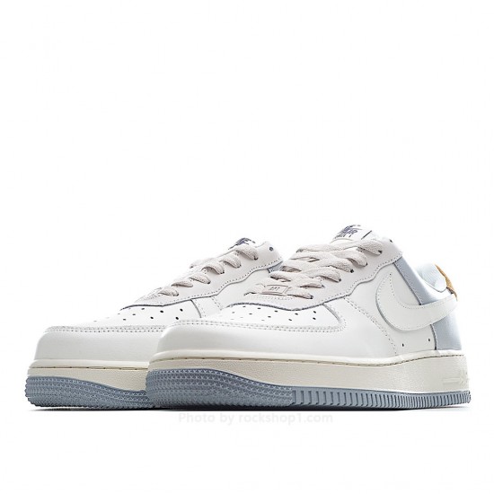 Nike Air Force 1 07 White Grey Blue Yellow