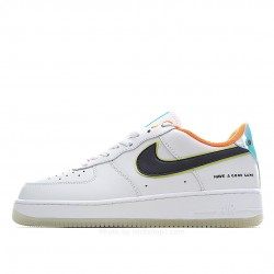 Nike Air Force 107 Sneakers White Black Orange