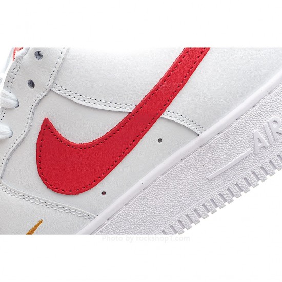 Nike Air Force 1 '07 Essential White and Red Low Top