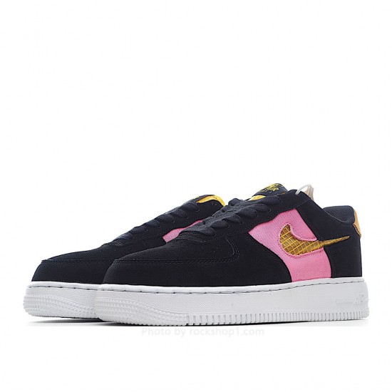 Nike Wmns Air Force 1'07 Black Pink Yellow