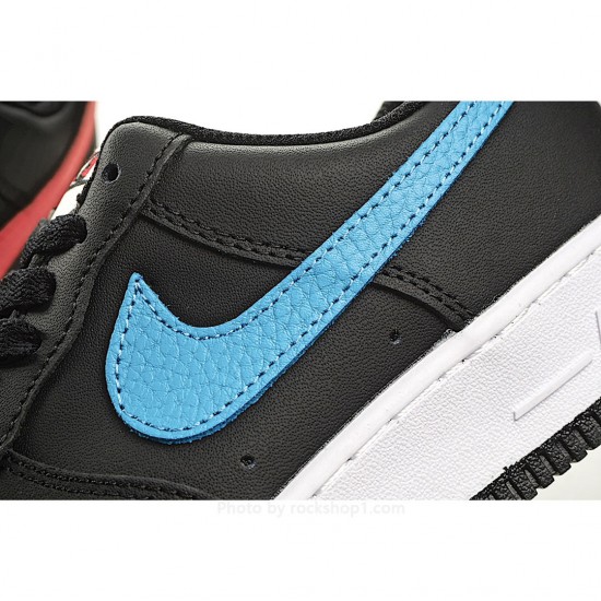 Nike Air Force 107 Low Black Blue Red Low Top