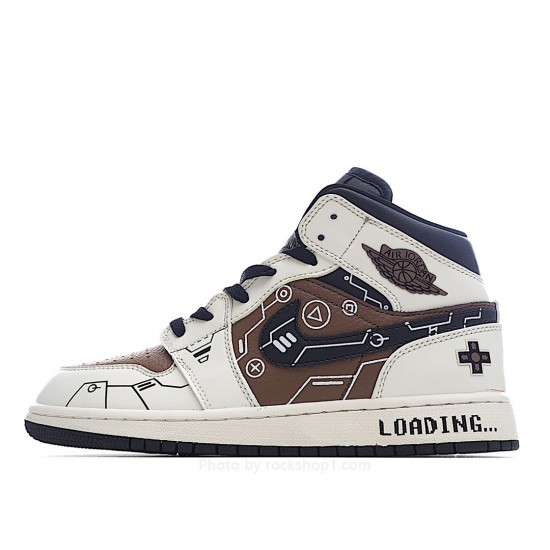 Air Jordan 1 Mid Video Game Series AJ Mid Basketball Shoes