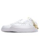 Nike Air Force 1 White Gold Chain