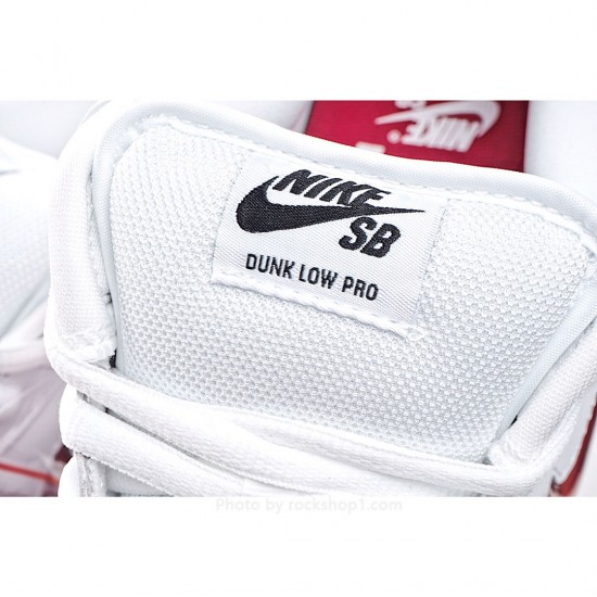 Nike Supreme X Dunk SB Low White Red