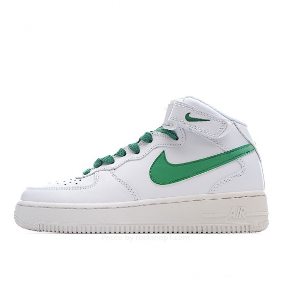 Nike Air Force 1 Mid Mid Top White Green