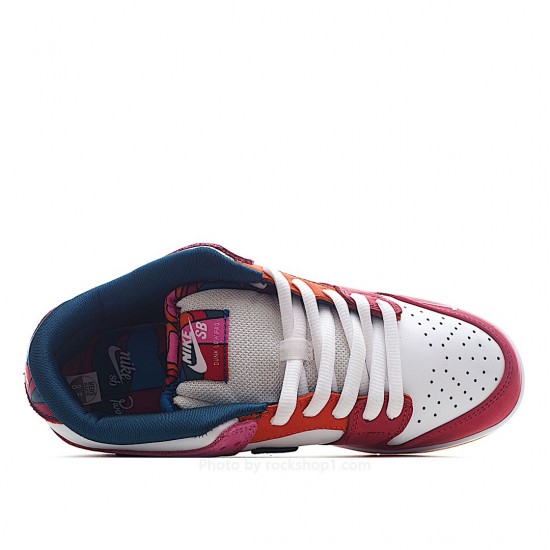 Parra X Nike Sb Dunk Low Pro White Blue Red