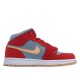 Air Jordan 1 Mid 'Denim Red'