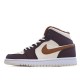 Air Jordan 1 Mid AJ1 Mid Basketball Shoes Beige Brown