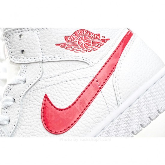 Wmns Air Jordan 1 Mid 'White University Red'