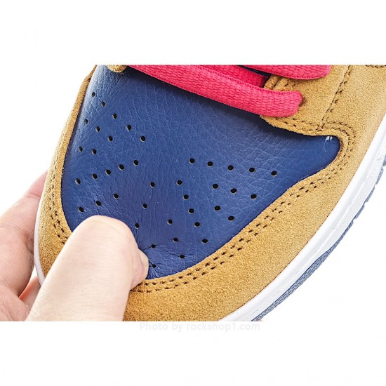 Nike SB Dunk Low Pro "Papa Bear Brown Red Blue