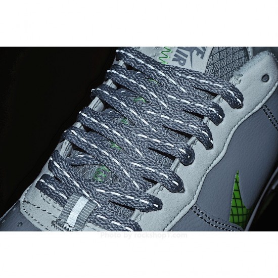 Nike Air Force 1 Low Grey-Green Drop Hook Low-Top Sneakers