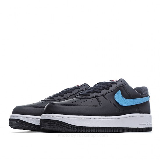 Nike Air Force 107 Low Black Blue Red Low Top