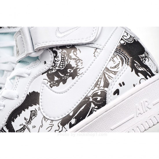 Nike Air Force 1 High 07 Black & White Mid-Top Sneakers