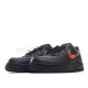 Nike Air Force 107 Black & Orange Low Top