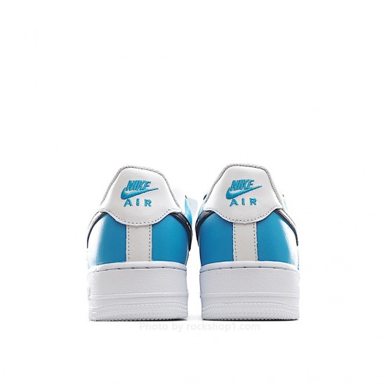 Nike Air Force 1 Low'07 White and Blue Low Top Sneakers