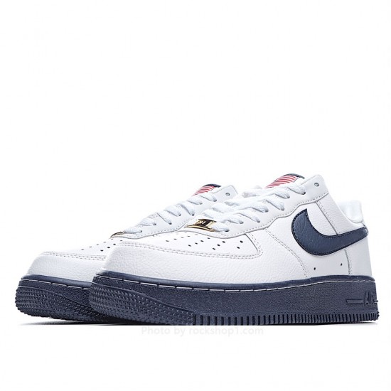 Nike Air Force 107 Low USA White and Blue Low Top