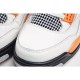 Air Jordan 4 Line Sand White Black Orange