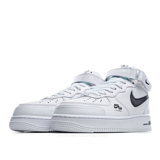 Nike Air Force 1 Lv8 Mid Top White Black 3M Reflective