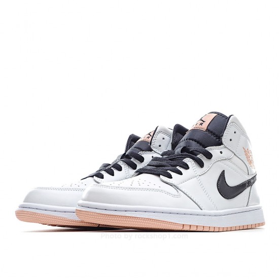 Air Jordan 1 Mid GS 'White Arctic Orange'