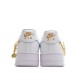 Nike Air Force 1 White Gold Chain