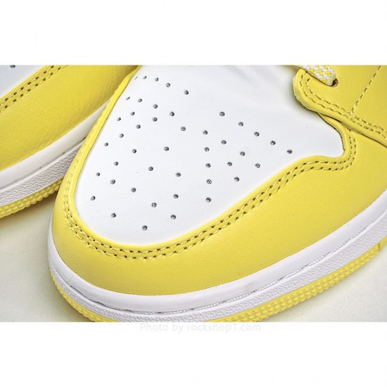 Air Jordan 1 Mid SE GS 'Rose Patch - Dynamic Yellow'