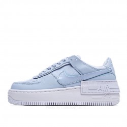 Nike Womens Air Force 1 AF1 Shadow White Hydrogen Blue  蓝云朵