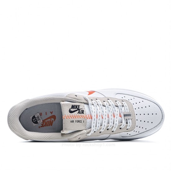 Nike Air Force 1 07 LV8 Luminous Low Top White Orange