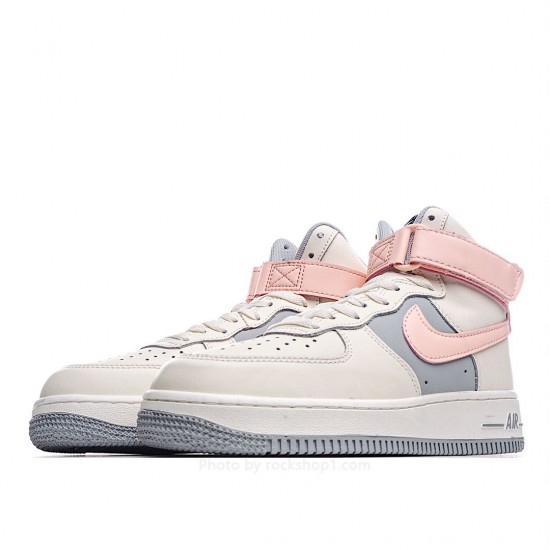 Nike Air Force 1 Mid High Top Beige Grey